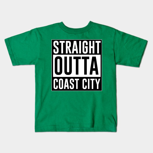 Straight outta Coast City Kids T-Shirt by Heroified